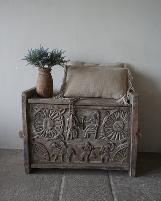 Rene Houtman Himalaya Oud Houten Kist | India | H58,5 x B85 x D40 cm