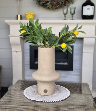 Brynxz Vaas Cylinder Edge | Majestic Taupe | H37xD23 cm