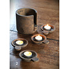 Kopjes In Houder | Set Van 6 | Majestic Brown| H12 x D12 cm