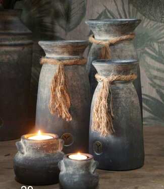 Brynxz Pot Vaas Met Touw | M | Ancient Clay | H30xD15 cm