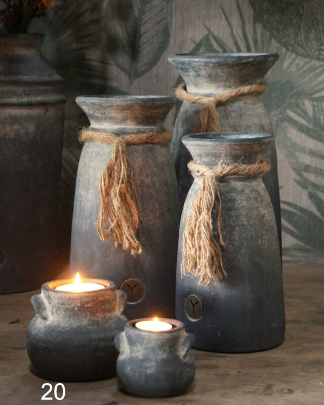 Brynxz Pot Vaas Met Touw | M | Ancient Clay | H30xD15 cm