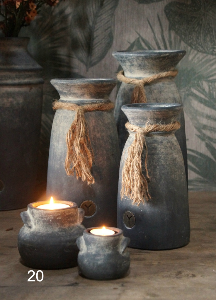 Brynxz Pot Vaas Met Touw | M | Ancient Clay | H30xD15 cm
