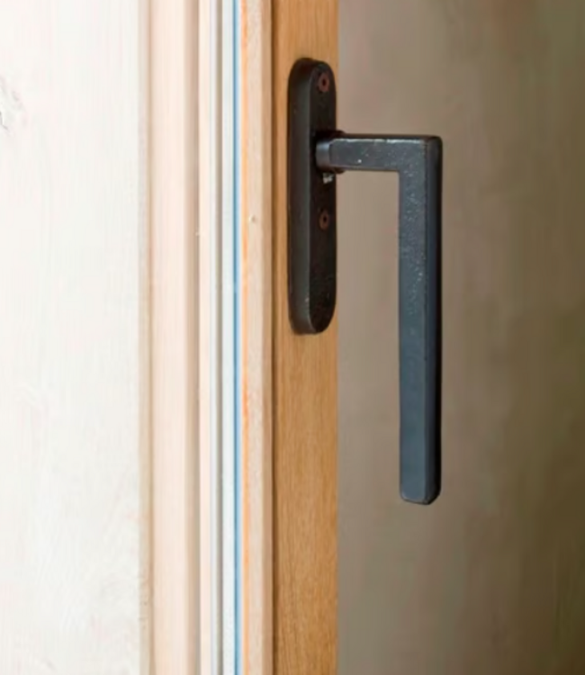 Dauby STUK HEFSCHUIFGREEP PSLD "BLIND" VEROUDERD IJZER - ZWART (VO)