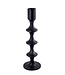 PTMD Taika Black alu ronde kaarshouder met hoge lipjes.