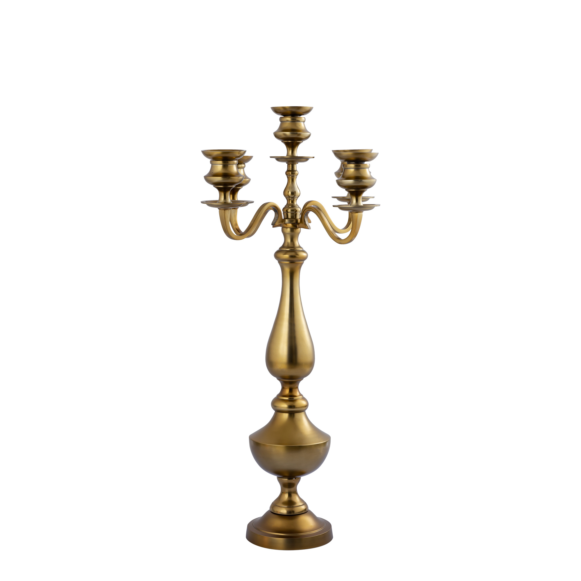 PTMD Manuelle Gouden gegoten aluminium kaarsenhouder M