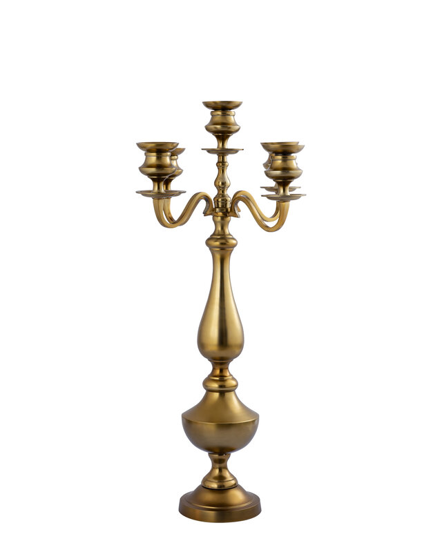 PTMD Manuelle Gouden gegoten aluminium kaarsenhouder M