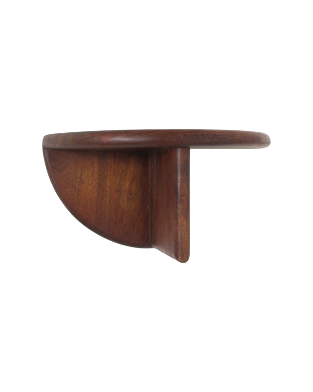 Raw Materials Amsterdam Ronde mangohouten wandplank met afgeronde rand