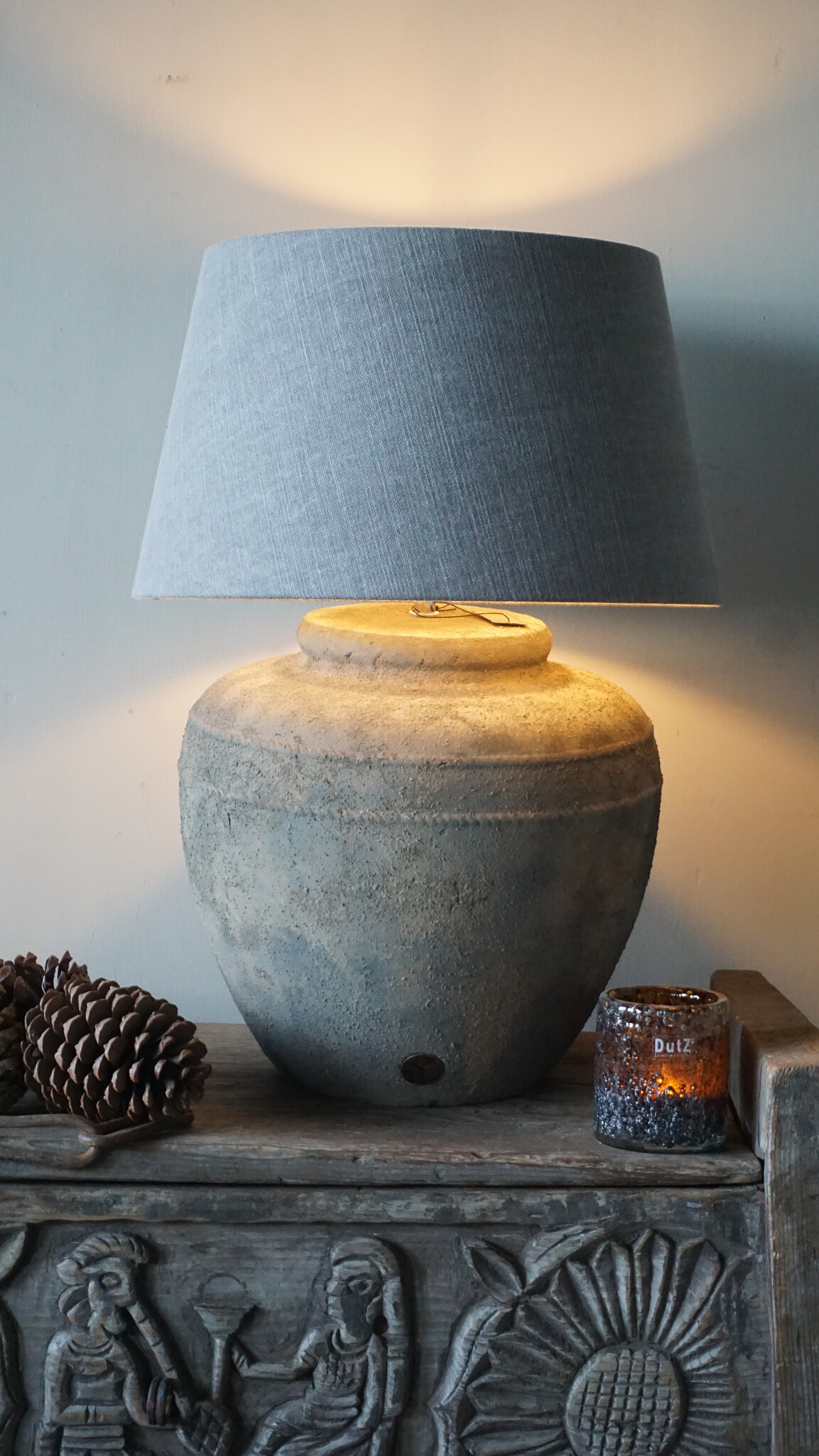Brynxz Lampenvoet Steen Met Strepen | Rustic | H33xD35 cm