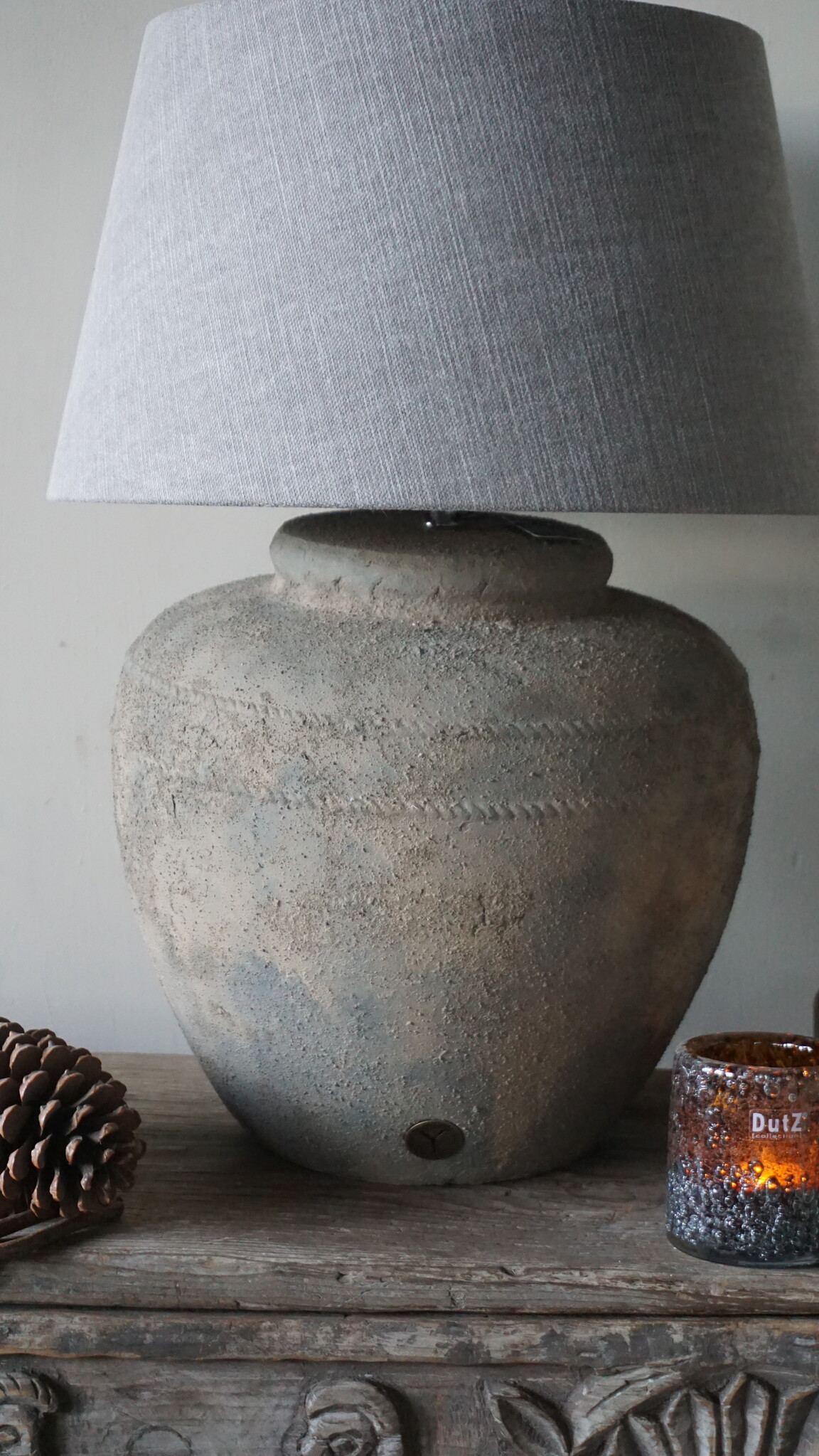 Brynxz Lampenvoet Steen Met Strepen | Rustic | H33xD35 cm