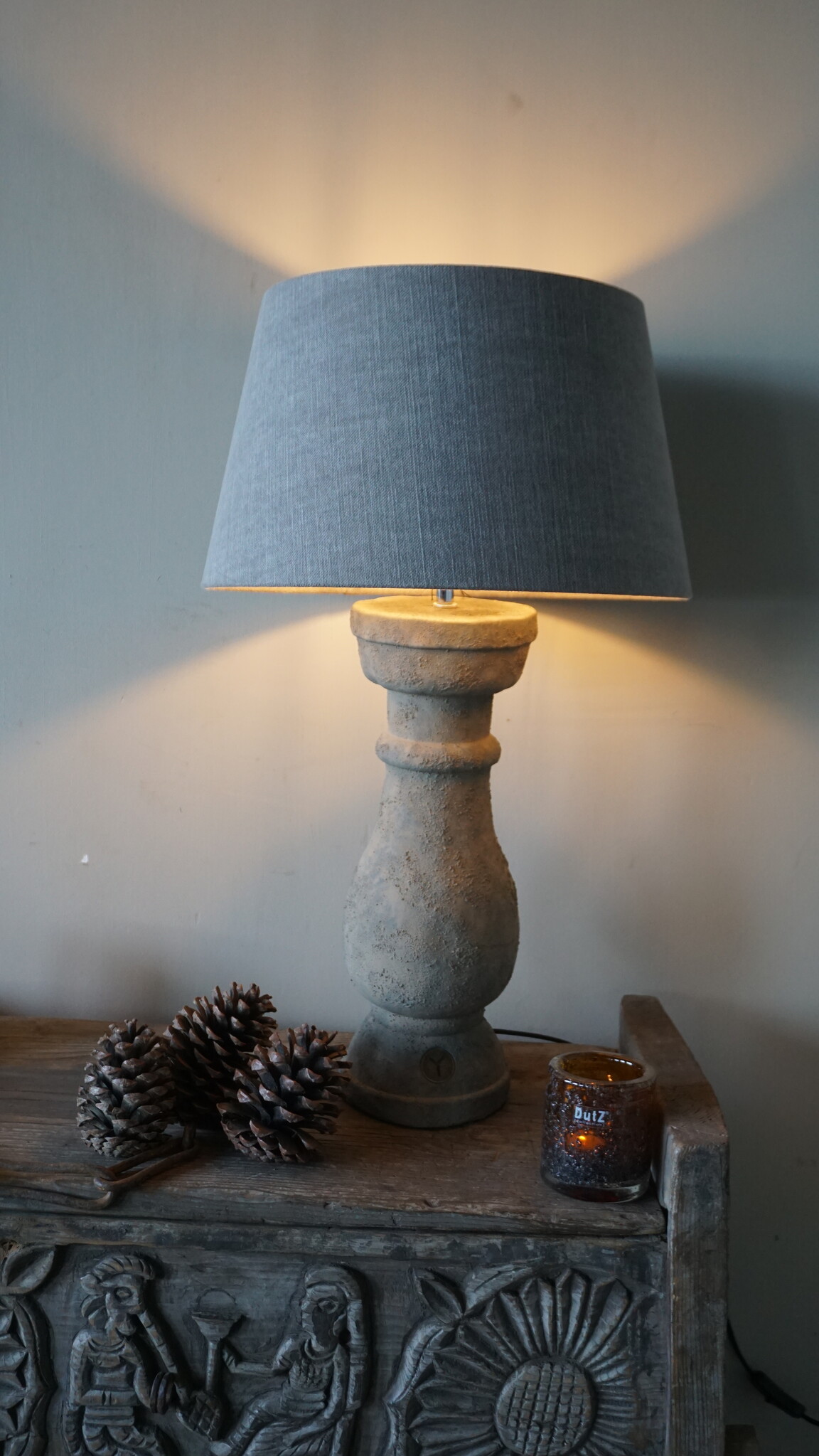 Brynxz Baluster Lampenvoet | Large | Rustic | H45 x D16 cm