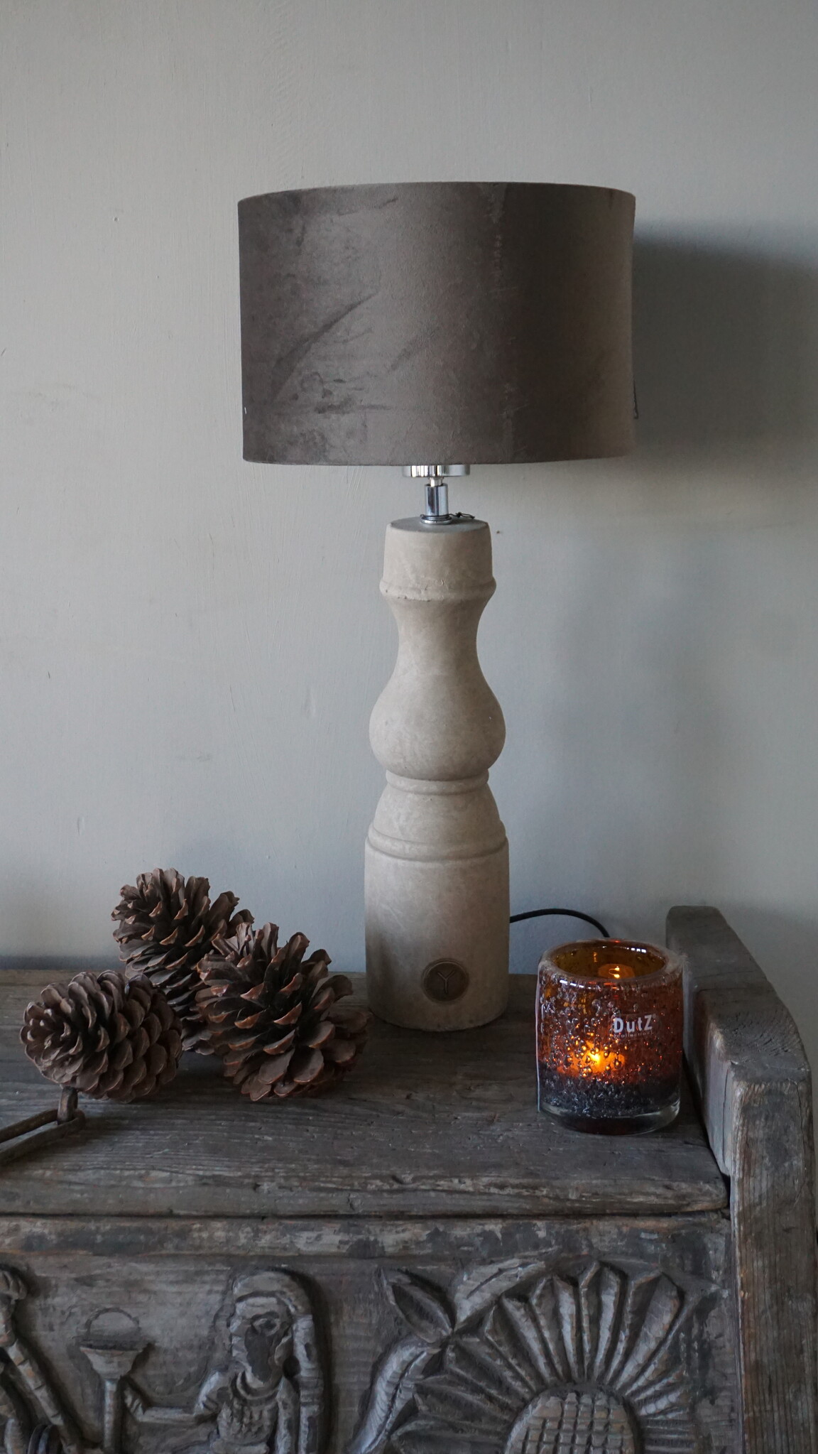 Brynxz Lampenvoet Baluster Grandeur | Majestic Taupe | H44 x D10 cm