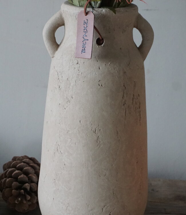 Brynxz Vaas Met 2 Oren | Majestic Taupe | H34 x D16 cm