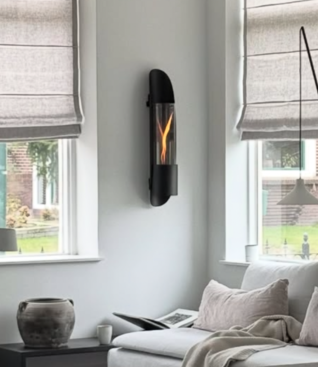 Tenderflame Wandhaard Cycloflame Zwart 81 x 17,5 x 16,6 cm