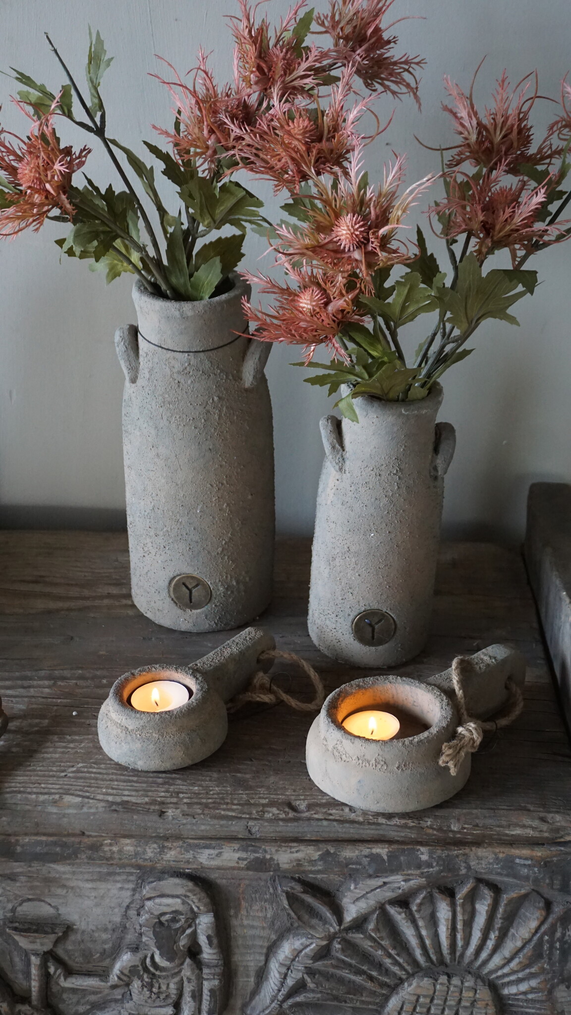 Brynxz Theelichthouder Handgemaakt | Rustic | L19 cm