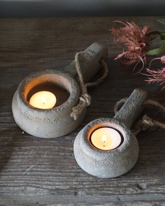 Brynxz Theelichthouder Handgemaakt | Rustic | L19 cm