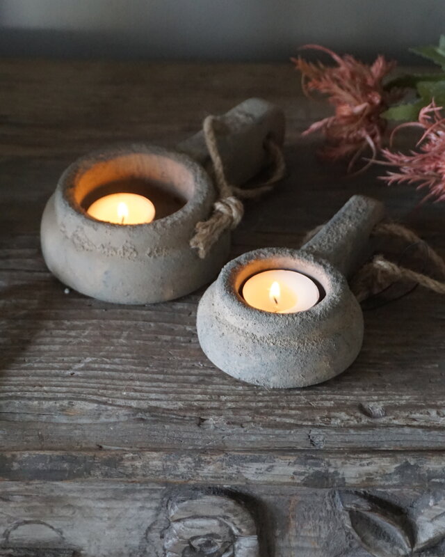 Brynxz Theelichthouder Handgemaakt | Rustic | L19 cm