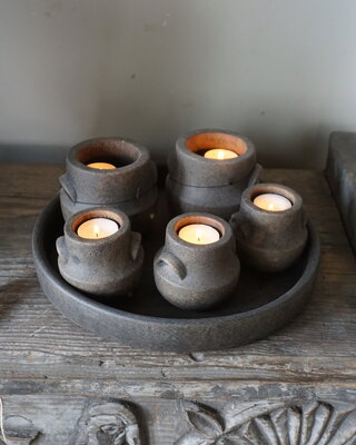 Brynxz Schaal Met Set Van 5 Kopjes | Majestic Brown