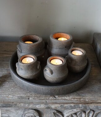 Brynxz Schaal Met Set Van 5 Kopjes | Majestic Brown