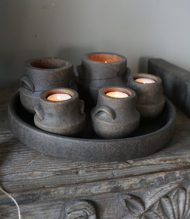 Brynxz Schaal Met Set Van 5 Kopjes | Majestic Brown