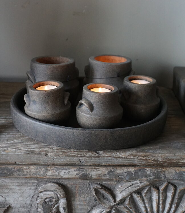 Brynxz Schaal Met Set Van 5 Kopjes | Majestic Brown