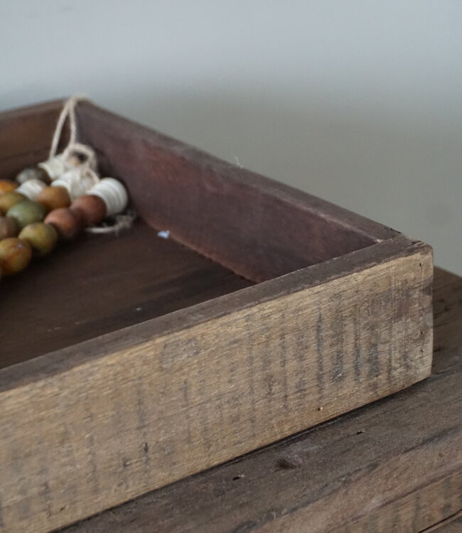 Be-Uniq Dienblad | Tray | Oud Hout | H6,5xB50xD30 cm
