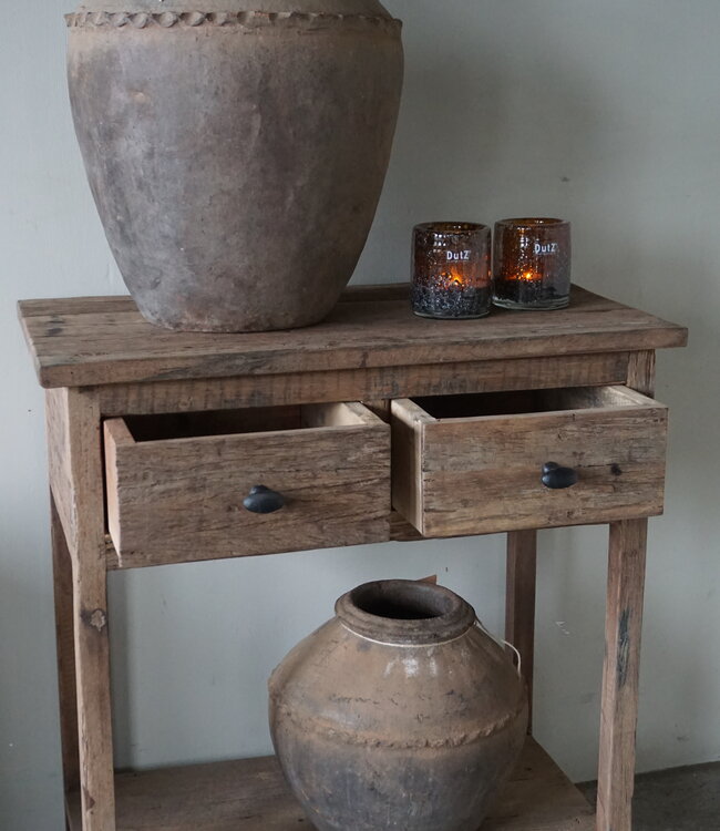 Be-Uniq Wandtafel | Sidetable | 2 Lades | H77xB70xD38 cm