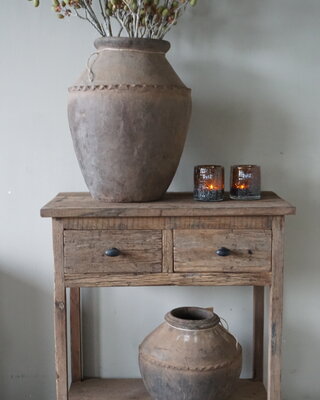 Be-Uniq Wandtafel | Sidetable | 2 Lades | H77xB70xD38 cm
