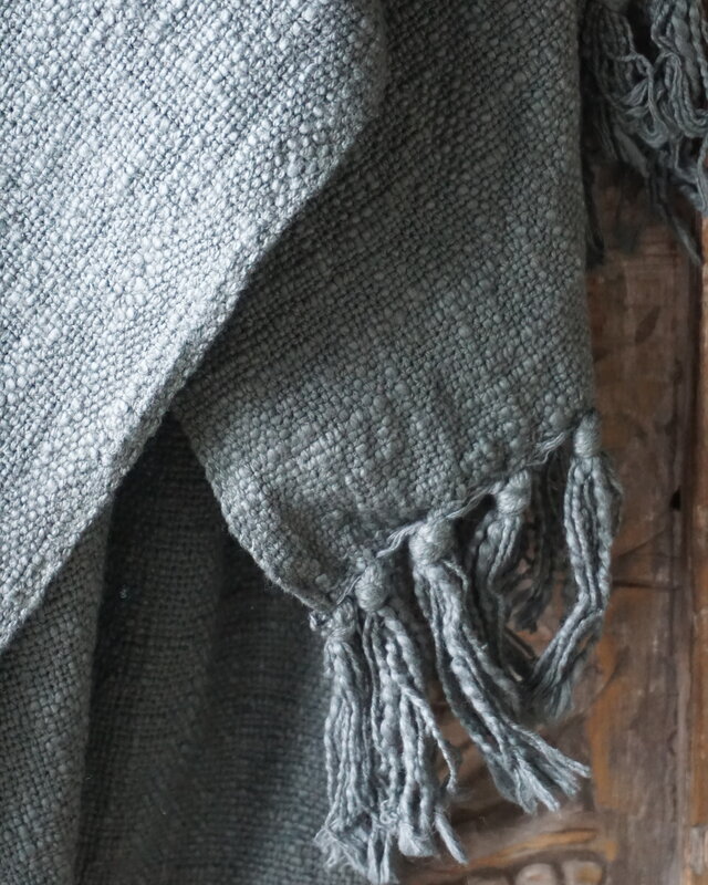 Be-Uniq Plaid Mila | Cement | 180x130 cm