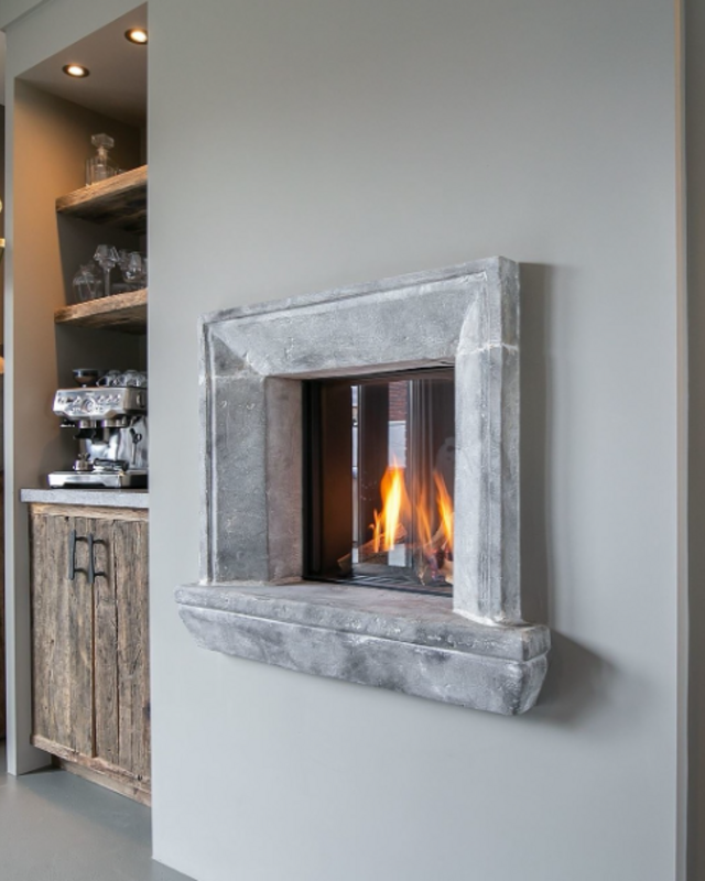 Rene Houtman Wasmachinekast Dala H220 x B130 x D65 Cm Geborsteld Oud Eikenhout