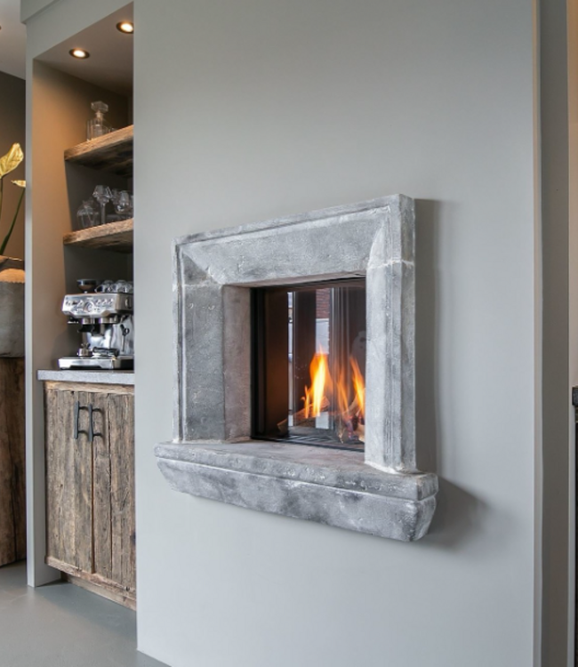 Rene Houtman Wasmachinekast Dala H220 x B130 x D65 Cm Geborsteld Oud Eikenhout