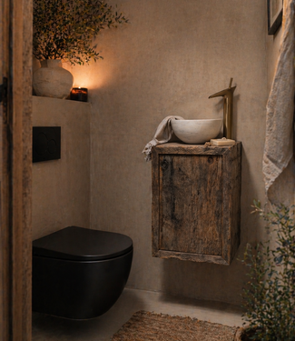 Rene Houtman Daantje Zwevend Toiletmeubel Geborsteld Oud Eiken