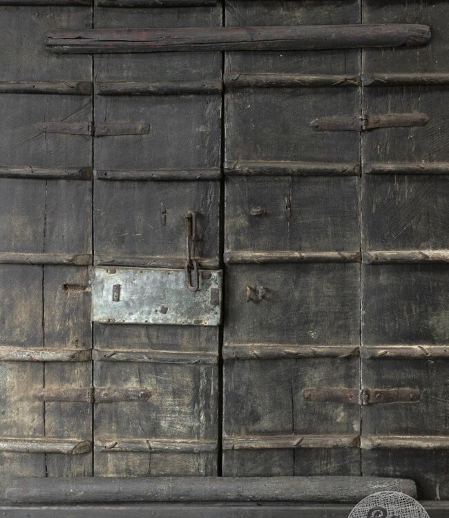 Be-Uniq Deurset Van 2 India Bloemen Schilderwerk H190 x B118 x D3 Cm