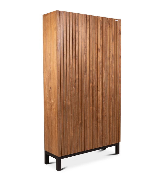 Rene Houtman Opbergkast Millie Houten Panelen H220 x B120 x D40 Cm