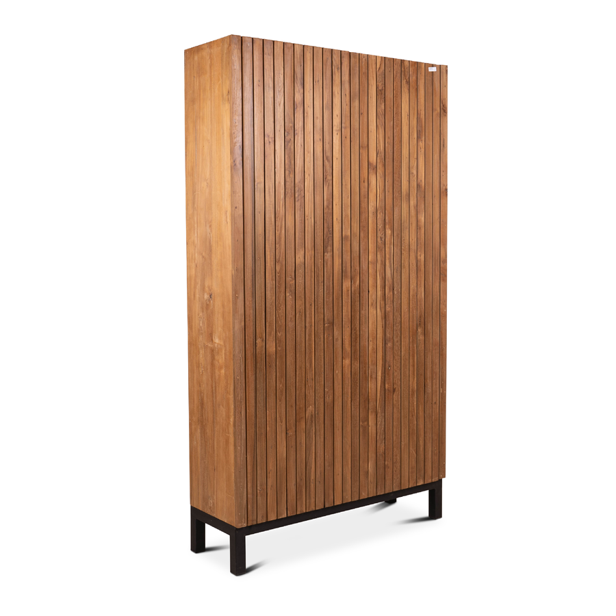 Rene Houtman Opbergkast Millie Houten Panelen H220 x B120 x D40 Cm