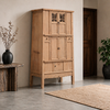 Kast Indisch Hout Sierlijk Deurtjes Lades H223 x B129 x D60 Cm