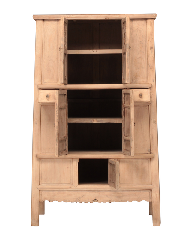 Rene Houtman Kast Indisch Hout Sierlijk Deurtjes Lades H223 x B129 x D60 Cm