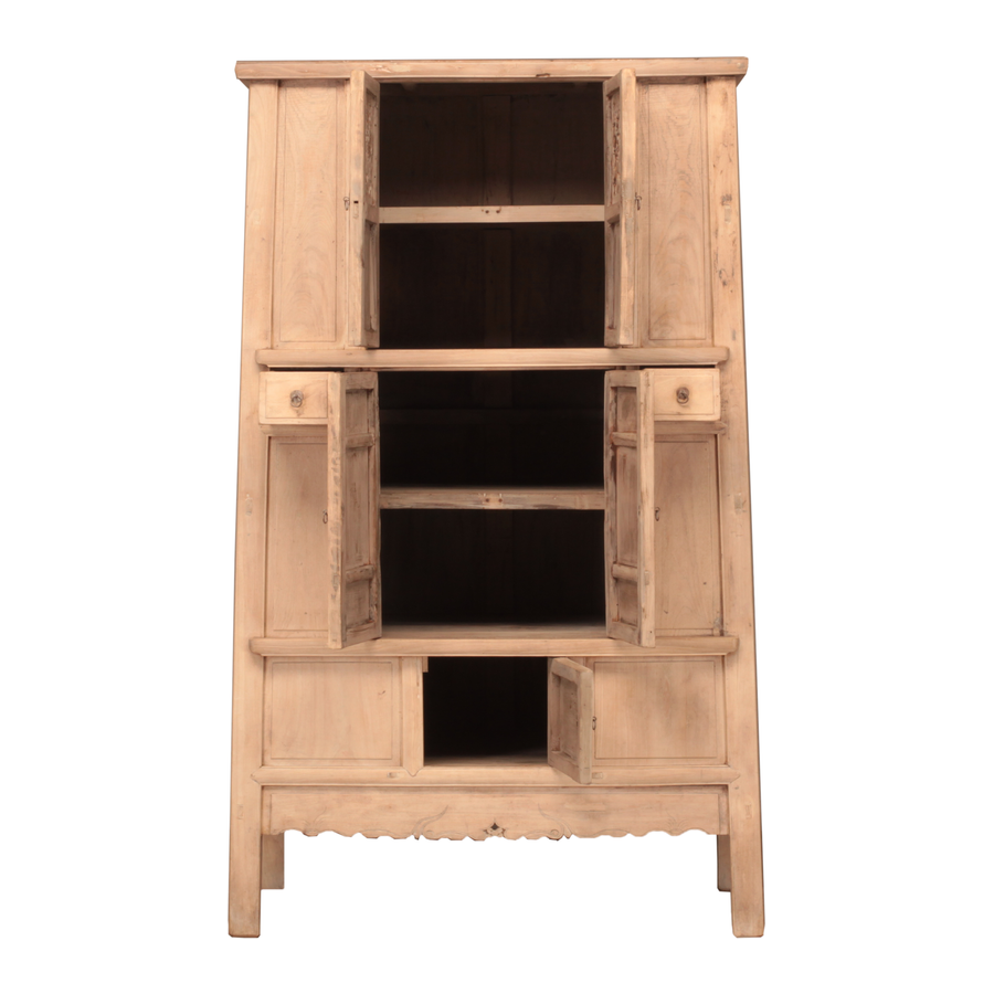 Rene Houtman Kast Indisch Hout Sierlijk Deurtjes Lades H223 x B129 x D60 Cm