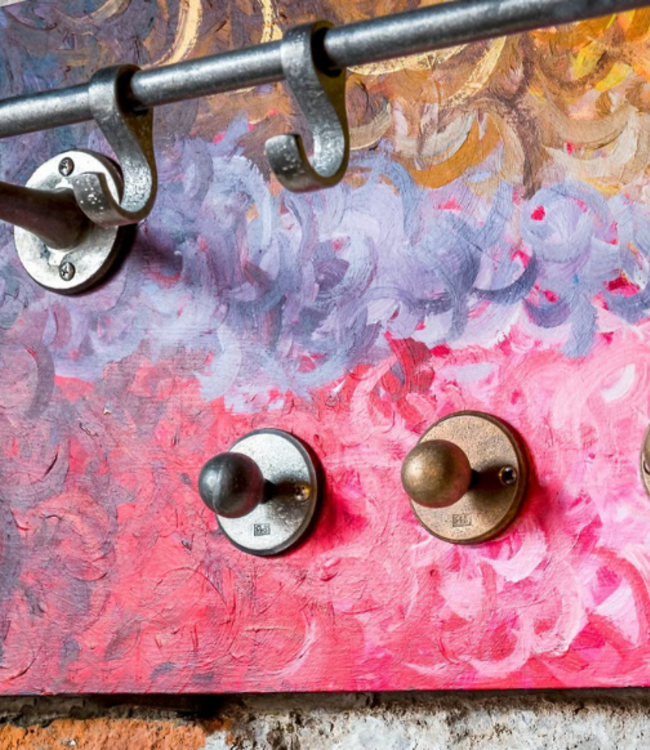 Dauby STUK HOUDER + 2 LANGE EINDSTEUNEN RUW METAAL (RM) 1000mm