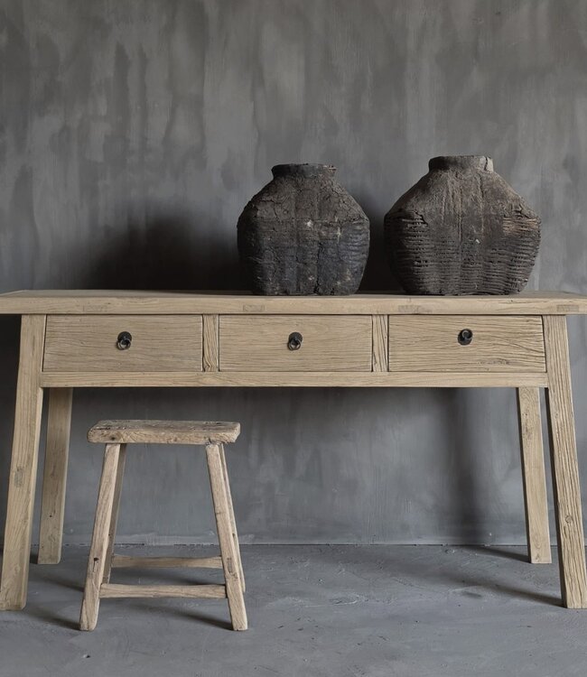 Rene Houtman Sidetable Olmie Wandtafel 3 Lades B160 x D45 x H80 Cm