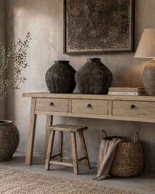 Rene Houtman Sidetable Olmie Wandtafel 3 Lades B160 x D45 x H80 Cm