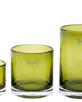 DutZ Kaarsenglas | Olijfgroen | 3 Maten