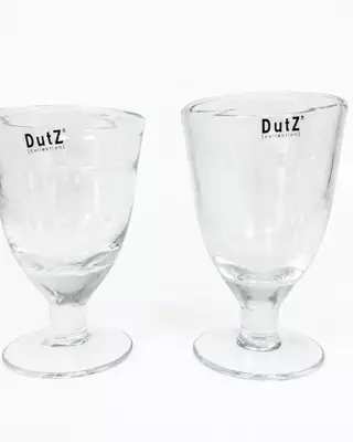 DutZ Drink Glas Op Voet | H18 x D8 cm | 2 Kleuren