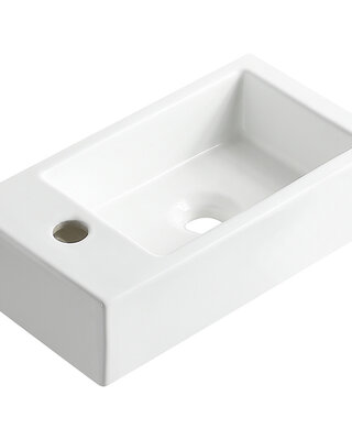 Wiesbaden Rhea M fontein links 40 x 22 x 11 cm keramiek glans wit