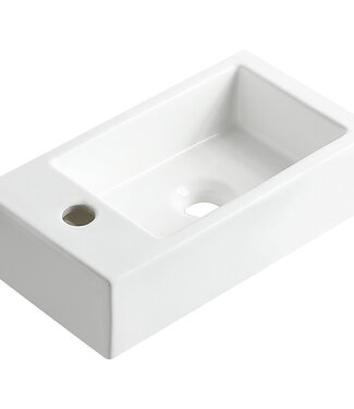 Wiesbaden Rhea M fontein links 40 x 22 x 11 cm keramiek glans wit