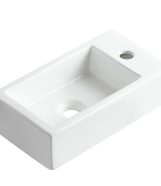 Wiesbaden Rhea M fontein rechts 40 x 22 x 11 cm keramiek glans wit