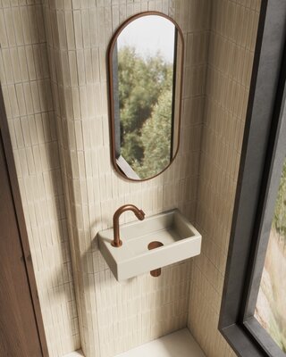Wiesbaden Rhea M fontein links 40 x 22 x 11 cm keramiek beige