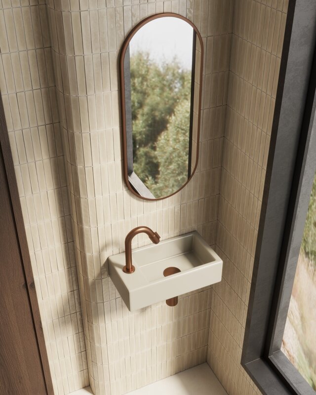 Wiesbaden Rhea M fontein links 40 x 22 x 11 cm keramiek beige