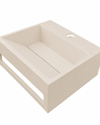 Wiesbaden Julia fontein rechts 35 x 20 x 16 cm solid surface beige