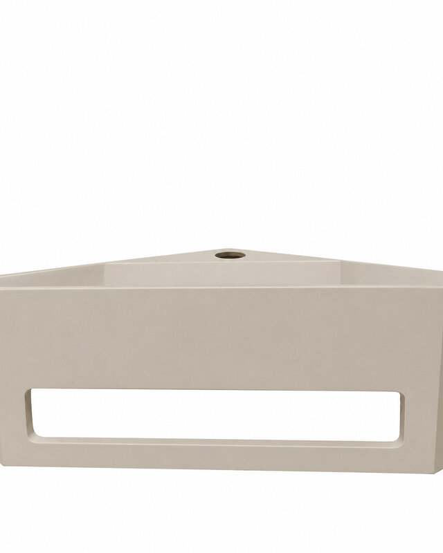 Wiesbaden Julia hoekfontein 35 x 35 x 16 cm solid surface beige