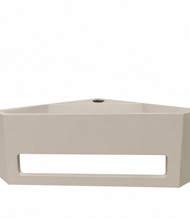 Wiesbaden Julia hoekfontein 35 x 35 x 16 cm solid surface beige